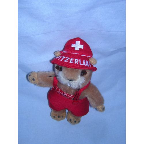 Peluche Castor Switzerland Qui Chanche 16 Cm.