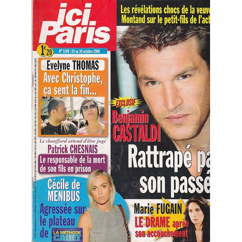 Ici Paris Delphine Chaneac 1p/ Marie Fugain 1p/ Patrick Chesnais 2p/ Sheila 1p/ Romain Sardou 1.5p/ Laura Smet 1/2p/ Bernard Farcy 1.5p/ Articles Photos Linda De Suza , Carole Bouquet , Eve Angeli, Mccartney 3199