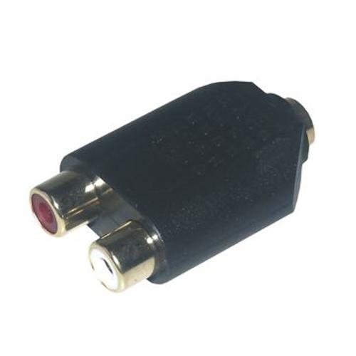 MCL CG-711HQ - Adaptateur audio - RCA x 2 femelle pour mini-phone stereo 3.5 mm femelle