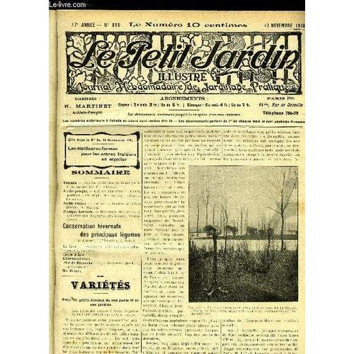 Le Petit Jardin Illustre N° 888 - Variétés. ¿ Pour Les Petits Oiseau X De Nos Parcs Et De Nos Jardins, Ch. Arranger.Jardin Potager. ¿ Culture D¿Amateur Champignons : Un Emploi Des Feuilles ...