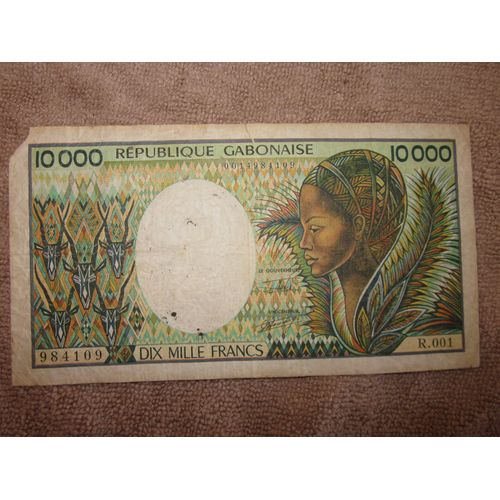 Billet De 10000 Francs Gabon