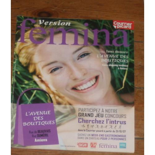 Version Femina Le Courrier Picard 291 Marc Chagall Et La Ceramique 1p/ Amy Winehouse 1/2p/ Etienne Daho Interview 2p/ Articles Photos Jane Birkin , Audrey Tautou , Noemie Lenoir , Sharon Stone , Sonia Rolland 291