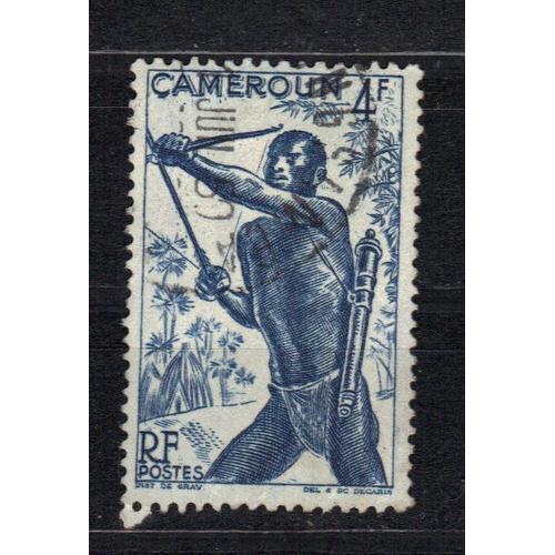 Cameroun 1946 : Tireur À L'arc - Timbre Oblitéré
