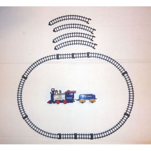 Circuit Train À Piles Locomotive Wagon