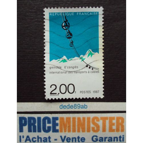 France..Grenoble (Isère) 6ème Congrès Des Transports À Câbles. Oblitéré.