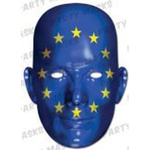 Masque Carton Celebrites  Drapeau Union Europeene
