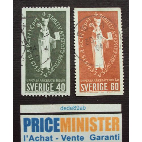 Suède.. 2 Timbres  40 & 60 Sverige . Oblitéré.