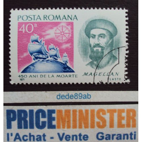 Roumanie..Posta Romana. " Magellan " Oblitéré.