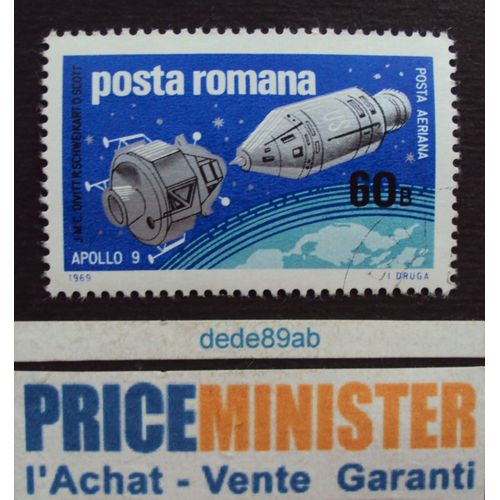 Roumanie..Posta Romana Aérienne. " Appolo 9 " Oblitéré.