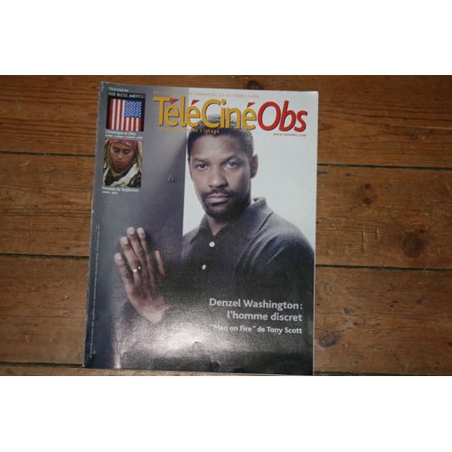 Tele Cine Obs Denzel Washington 2p/ Simon Reggiani 1p/ Janet Leigh 1/2p/ Arielle Dombasle 1p/ Ernest Shackleton Antarctique 1p/ Truffaut 1/2p/ Sagan 1/2p/ Indira Gandhi 1p/ Ridley Scott 1/2p/ Herge Tintin 1p/  2084