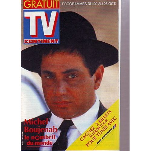Tv Continent Michel Boujenah Couv +1p/ Steven Spielberg 1/2p/ Classe Mannequin Vanessa Demouy Cachou 1/2p/ Articles Photos Helene Rolles ( Ab Productions Dorothee ), Sophie Marceau , Lalanne 0