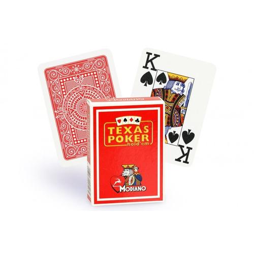 Cartes Texas Poker 100% Plastique (Rouge)