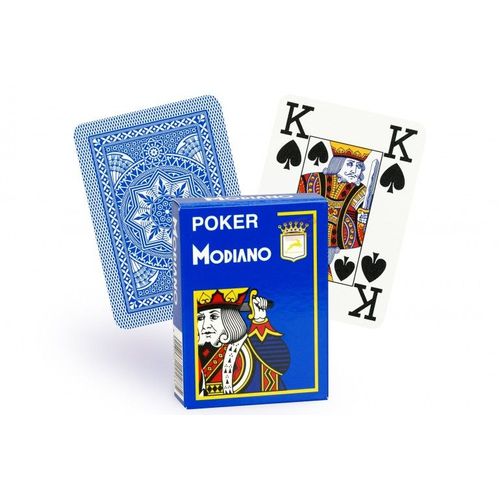 Cartes Modiano 100% Plastique 4 Index (Bleu Clair)