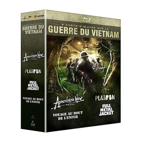 Guerre Du Vietnam - Coffret 4 Films : Apocalypse Now + Platoon + Full Metal Jacket + Voyage Au Bout De L'enfer - Pack - Blu-Ray