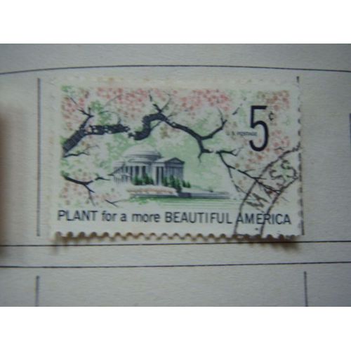 Timbre Usa-Plant For A More Beautiful América - 5 Cents.
