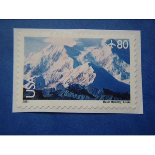 Timbre Usa - Mount Mckinley,Alaska- 2001-80 Cents.