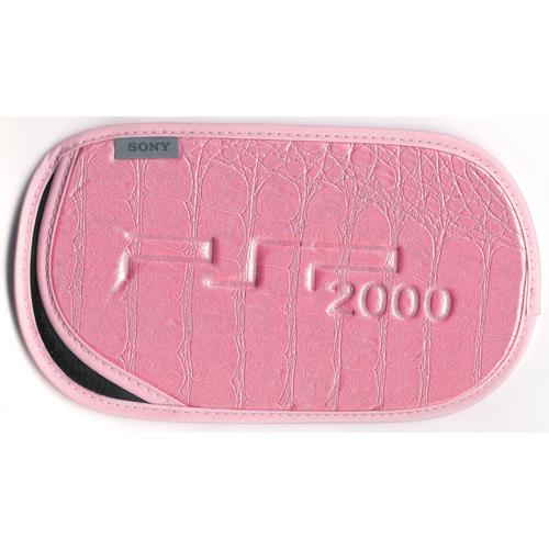 Housse De Protection Soft Bag Rose Nylon Psp Slim & Lite 2000 Et Psp 3000