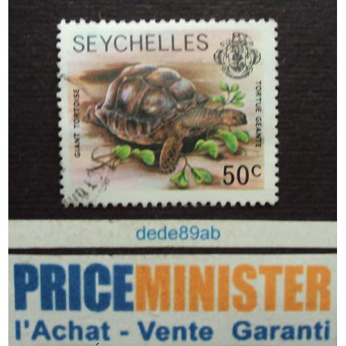 Seychelles.. 50c  Tortue Géante. Oblitéré.