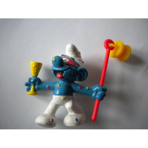 Schtroumpf Carnaval Lanterne Jaune Ancienne Figurine Collection Schtroumpfs Smurf