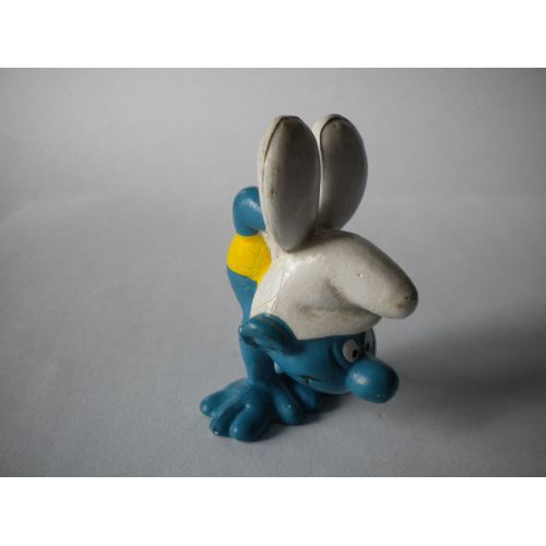 Schtroumpf Poirier Variante Jaune Peyo Bully Ancienne Figurine Collection Schtroumpfs Smurf