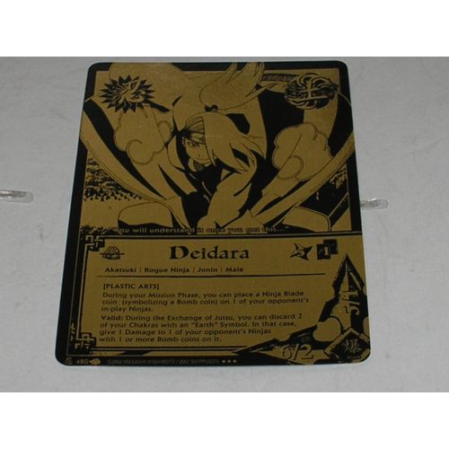 Carte Supére Rare Foil N°480  Black Et Gold Deidara