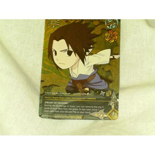 Carte Supére Rare Foil Promo Pr074 Sasuke Uchiha.