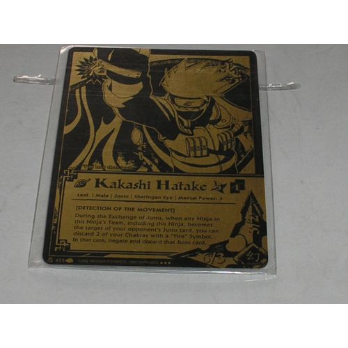 Carte Supére Rare Foil N°473 Black Et Gold Kakashi Hatake