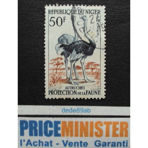 Niger.. 50f Oiseau : Autruches. Protection De La Faune. Oblitéré.
