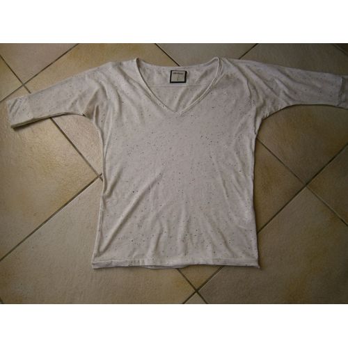 Tee-Shirt Blanc Chine Gris Noir Bleu Orange Taille S Marque Stradivarius