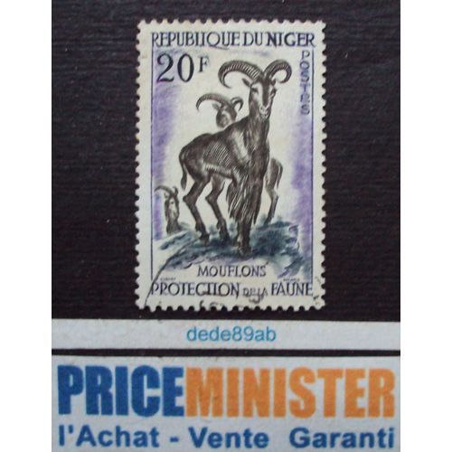 Niger.. 20f République Du Niger. " Mouflons " Protection De La Faune. Oblitéré.