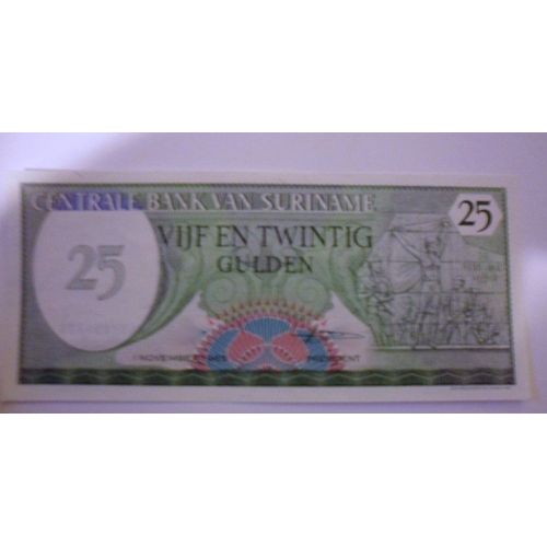 Surinam (Guyane) 25 Gulden 1985  Neuf/Unc !!