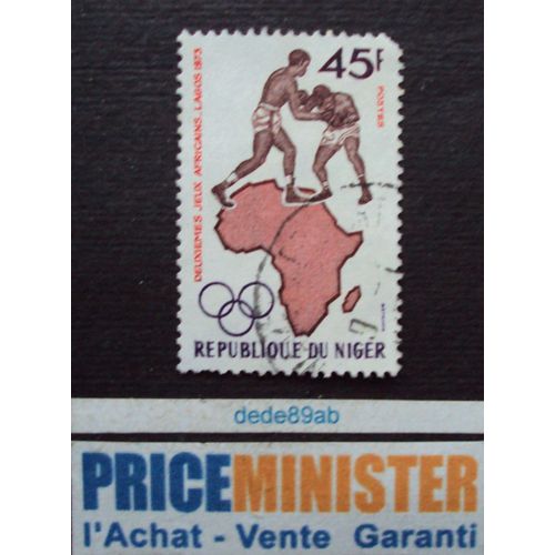 Niger.. 45f République Du Niger. Deuxièmes Jeux Africains : Boxe.Lagos 1973. Oblitéré.