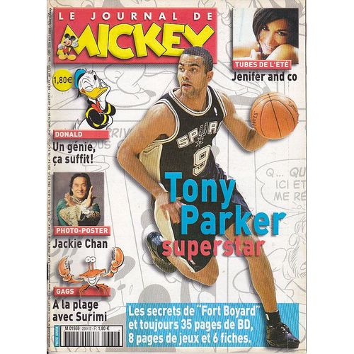 Le Journal De Mickey Jackie Chan 2 Pages / Fort Boyard 3 Pages / Tony Parker 3 Pages / Alizee Jenifer Bartoli Lorie Ricky Martin Eminem Les Tubes De L'ete 2 Pages / Fiche Collector Holly Marie Combs 2664