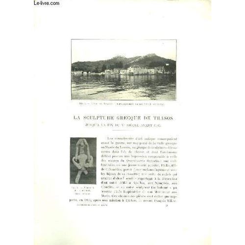 La Revue De L'art Du 10 Décembre 1919 : La Sculpture Grecque De Thasos - Charles Cressent, Ébéniste Du Régent - Jean-Julien Lemordant - Le Portrait De Baudouin De Lannoy Dit Le Bègue - Les ...