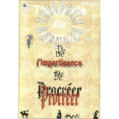 De L'impertinence De Procréer  N° 1 : Théophile De Giraud