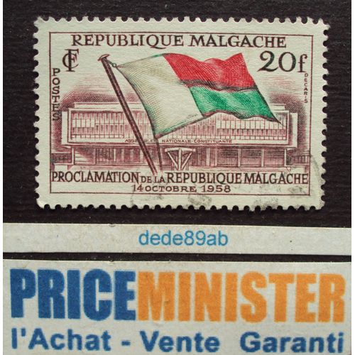 Madagascar.. 20f Proclamation De La République Malgache. 14 Octobre 1958. Oblitéré.