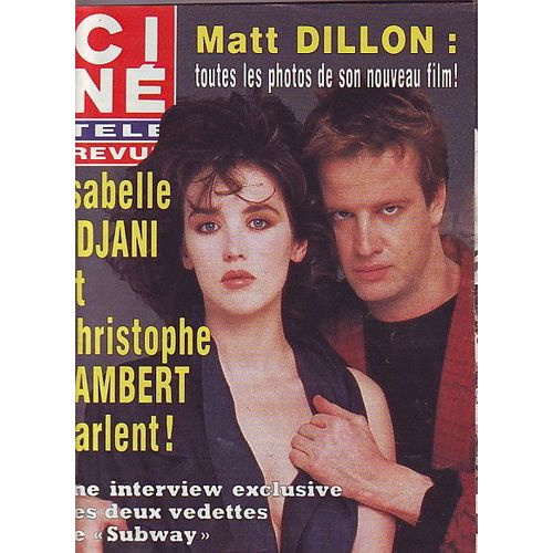 Cine Revue Rudolph Valentino 1p/ Romy Schneider 2p/ Leslie Caron 1p/ Sean Penn 2p/ Adjani & Christophe Lambert 4p + Poster Adjani / Claude Zidi 3p/ Le Kid De La Plage Matt Dillon 4p/ Liz Taylor 1p/ Terry Moore 4p/ Jacques Weber 2p/  15