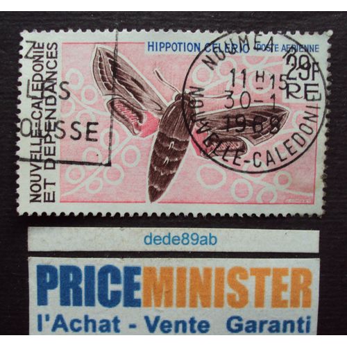 Nouvelle-Calédonie.. Papillon : Hippotion Celerio. Oblitéré (Nouméa 30-1-1968).