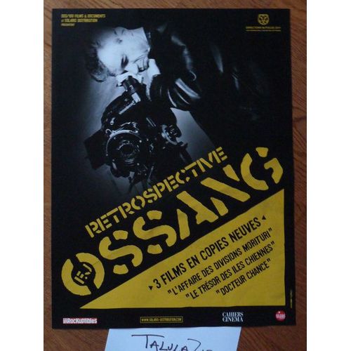 Rétrospective F J Ossang - Affiche Originale  De Cinéma  40 X 60 Cm
