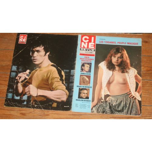 Cine Revue Bruce Lee 3p/ Daniel Gelin 2p/ Dewaere Girardot 1p/ Britt Ekland 2p/ Hitchcock 1/2p/ Deneuve Trintignant 4p/ Raf Vallone 4p/ Anika Rivers Nue Poster / Susan Strasberg 4p/ Nicole Courcel 1p/  34