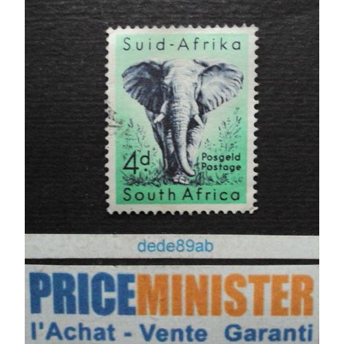 Afrique Du Sud.. 4d South Africa (Inscrit Bilingue) Faune : Eléphant . Oblitéré.
