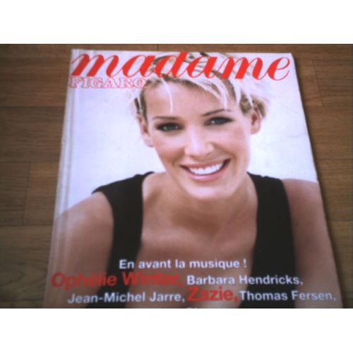 Madame Figaro Ophelie Winter 4p/ Jean Michel Jarre 4p/ Thomas Fersen 2p/ Barbara Hendricks 3p/ China Moses 1/2p/ Helena Noguerra 1/3p/ Zazie 4p/ William Christie 6p/ Les Boys Band 2p/ Stephane Freiss 1p/  16438