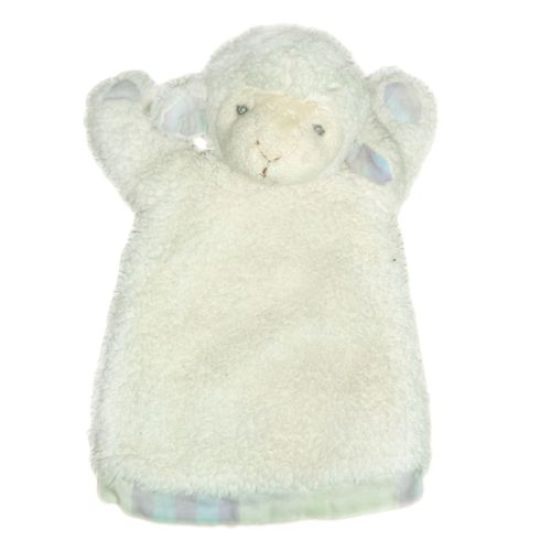 Doudou Mouton Burberry Baby Touch Marionnette Blanc Creme