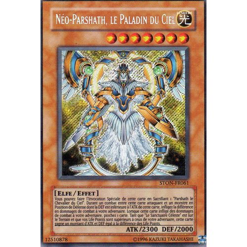 Carte Yu-Gi-Oh! Néo Parshath,Le Paladin Du Ciel Ston-Fr061