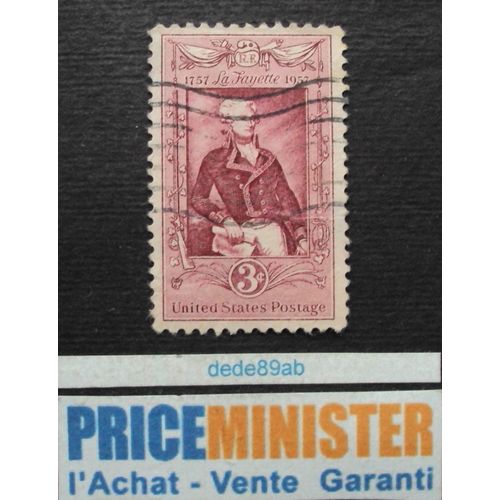 Etats-Unis.. 3c United States Postage. "La Fayette" (1757-1834) 200ème Anniversaire De Sa Naissance. Oblitéré.