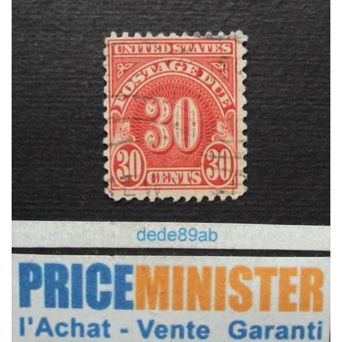 Etats-Unis.. 30 Cents United States Postage Due. Oblitéré.