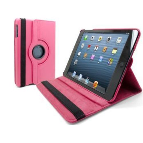 Housse Etui Coque Pochette Simili Cuir Rose Pour Apple Ipad Mini + Film