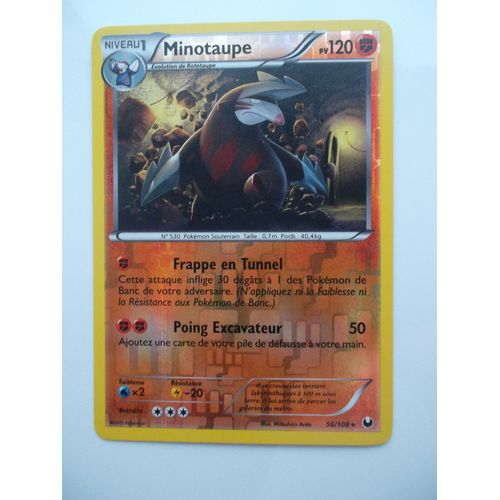 Minotaupe - 56/108 - Reverse - Rare Pv120 - Explorateurs Obscurs -