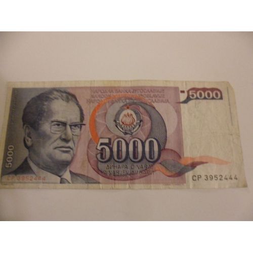 Yougoslavie 5000 Dinara 1985