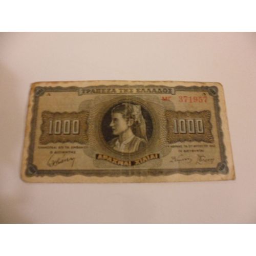 Gréce 1000 Drachme 1942